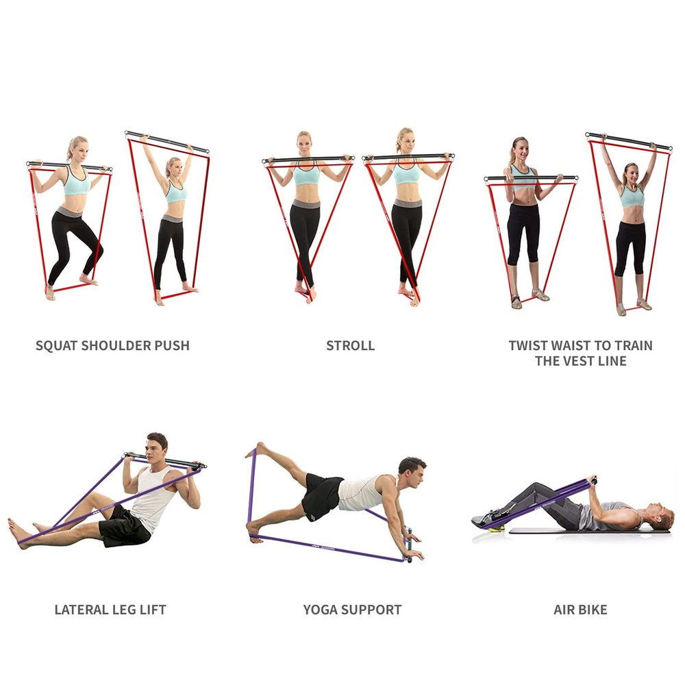 Resistance Bands Kit for Pull-Ups Stretching Powerlifting and Full-Body Worko