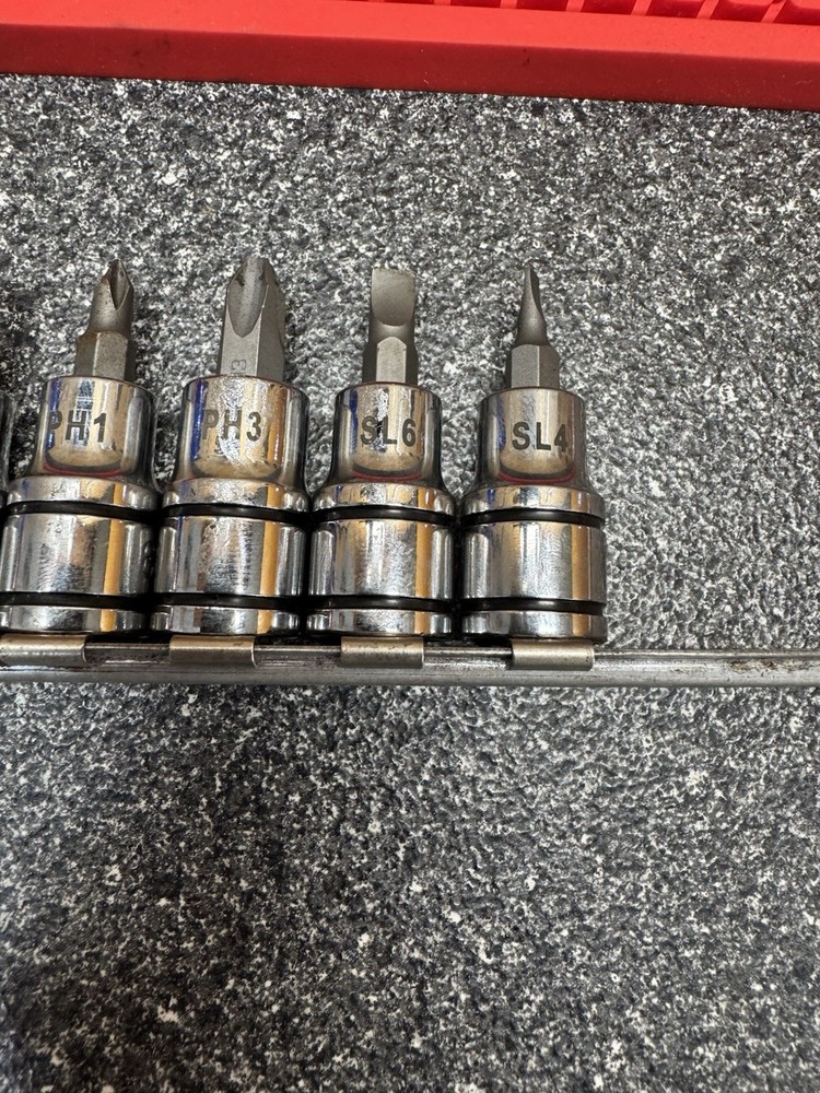 Matco 7 PIECE 3/8" DRIVE Screwdriver ADV BIT SOCKET SET Phillips Flat