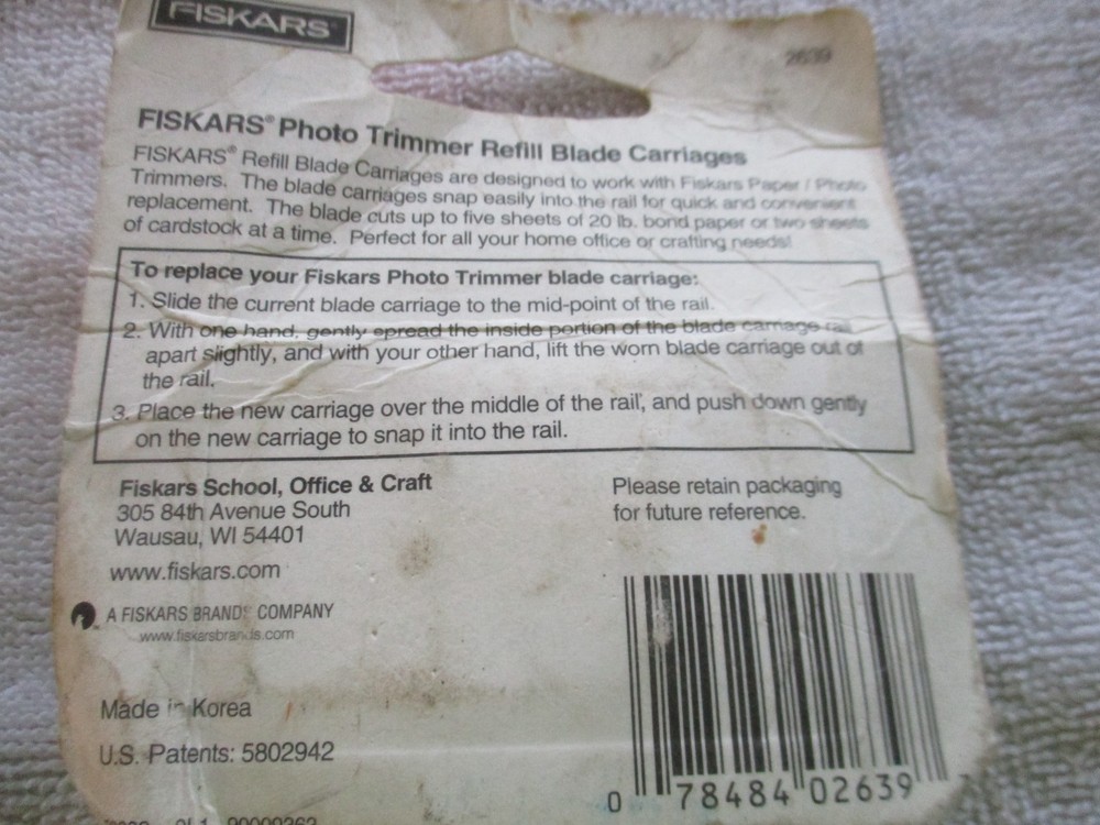 Fiskars refill bladeCarriages 3 total NOS