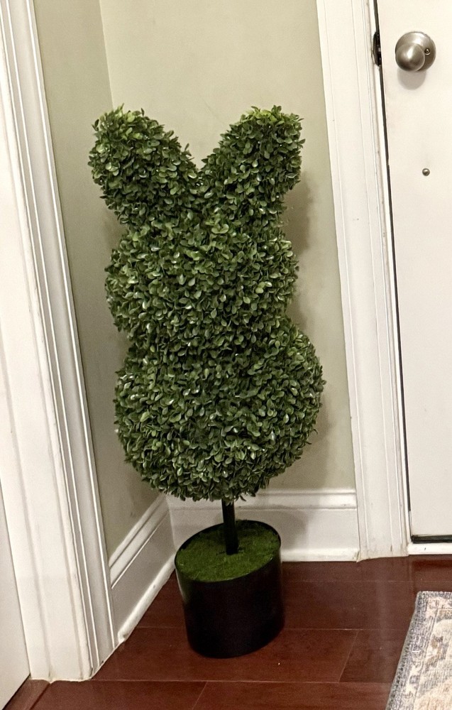 My Texas House 35” Topiary Easter Bunny Shrub Tree NEW