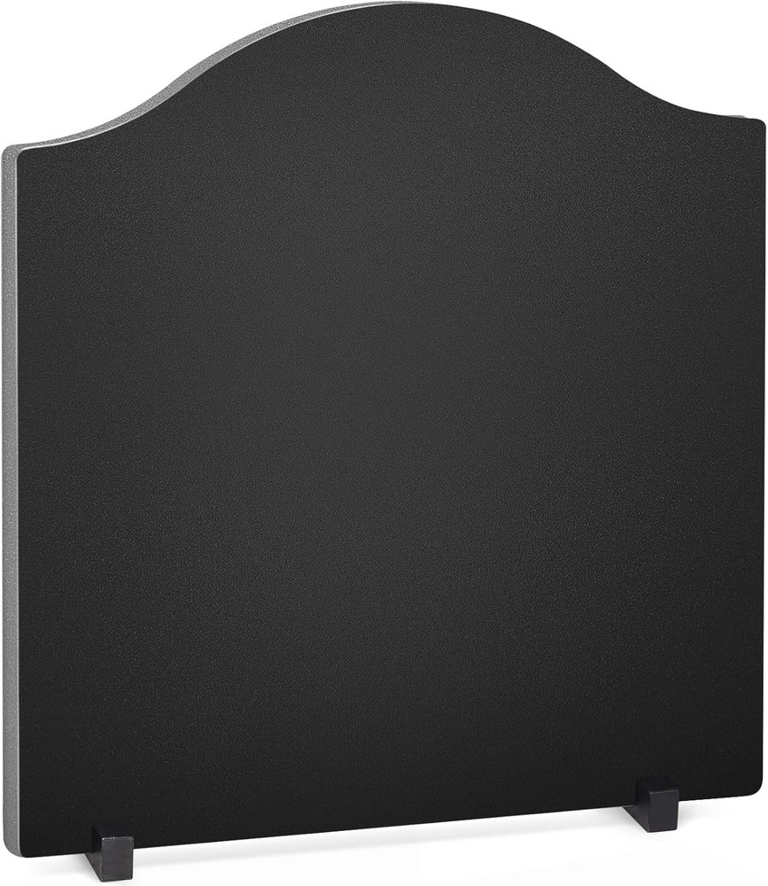 22" Fireback for Fireplace - Iron Back Plates with Wide, Black