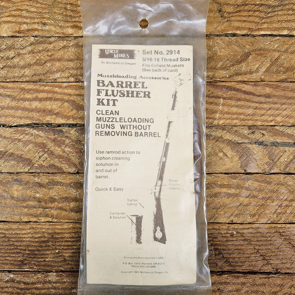 Vintage Uncle Mike’s Barrel Flusher Kit 2914 Muzzleloader 5/16-18 Cleaning Tool