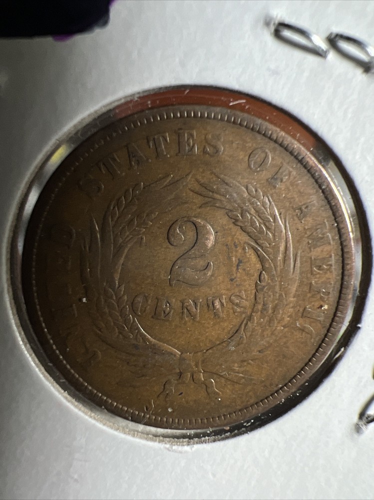 Better Date 1868 US 2 Cent Piece