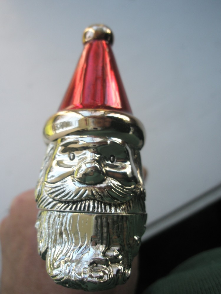 Santa Nutcracker silver plated w/ Candy Cane Handle 7 1/2" Towle Silversmiths