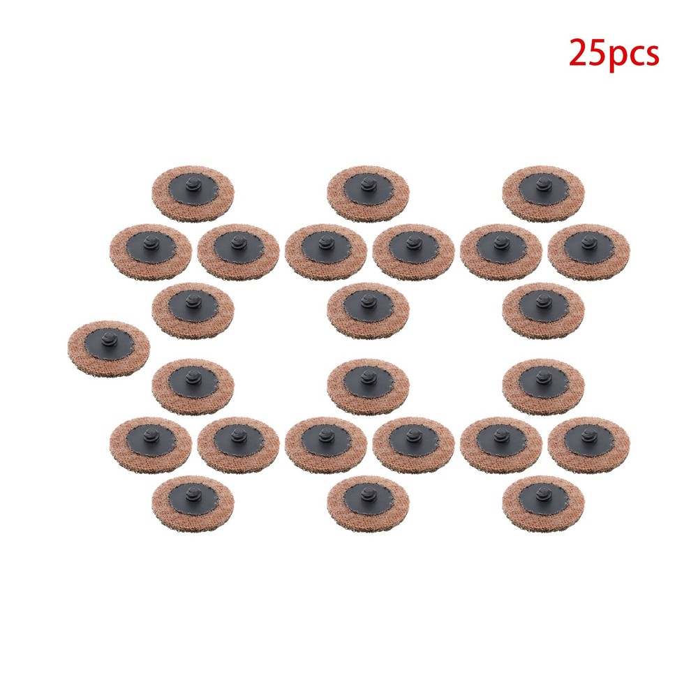 25 Pcs 2" Tan (Coarse) Prep Pad Discs Surface Conditioning Quick Change Discs