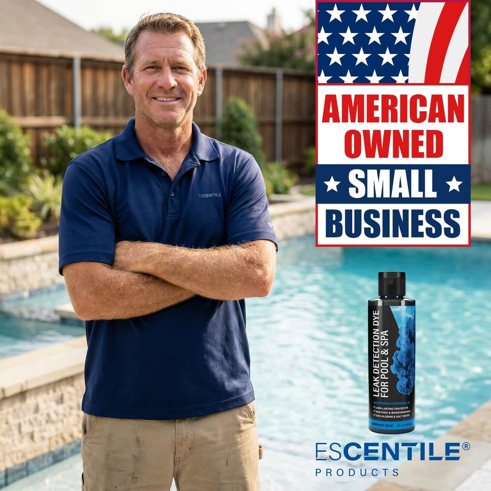 Escentile Pool Leak Detection Dye Kit - with 2 Precision Vibrant Blue