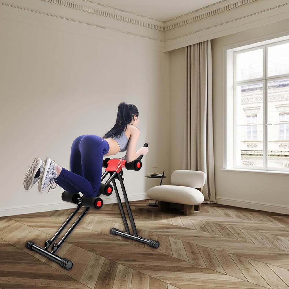 Adjustable Ab Trainer, Foldable Ab Machine for Home Gym Beginners