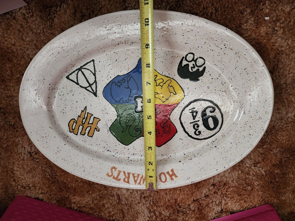 OOAK Personalized Harry Potter Hogwarts Serving Platter Unique!