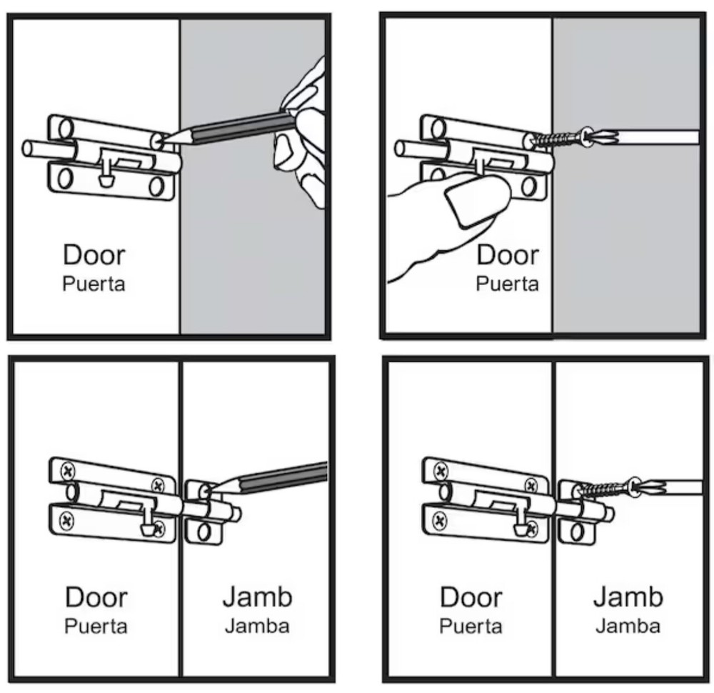 2in Zinc Plated Window Bolt Gates/Doors/Cabinets