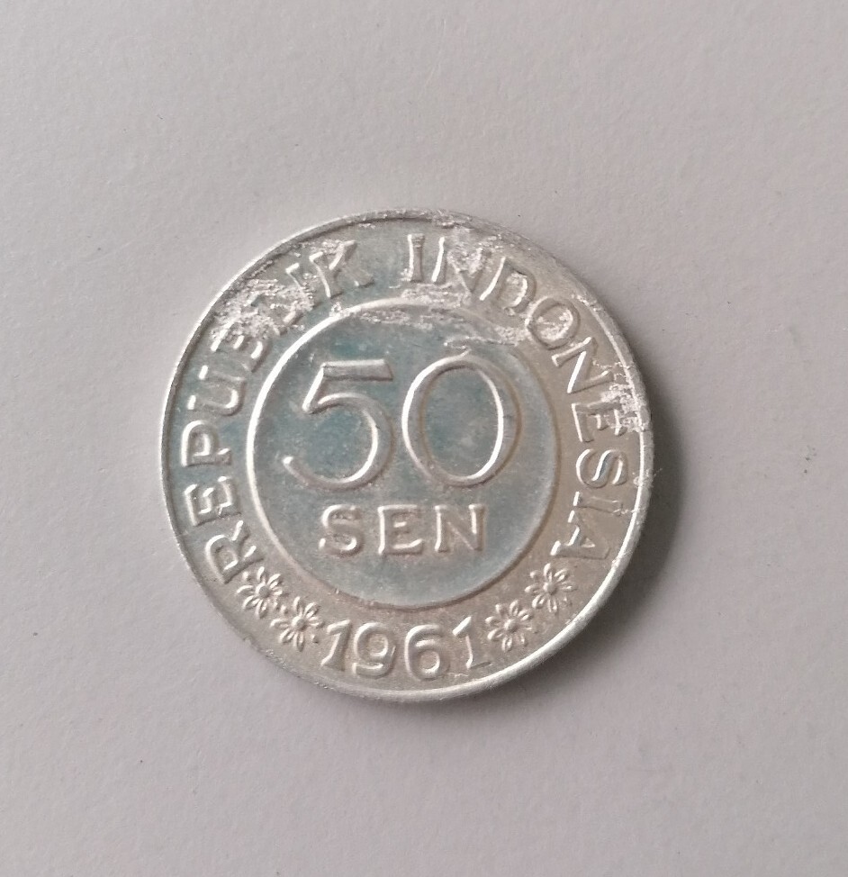 Indonesia 50 Sen 1961 Coin As Pictured