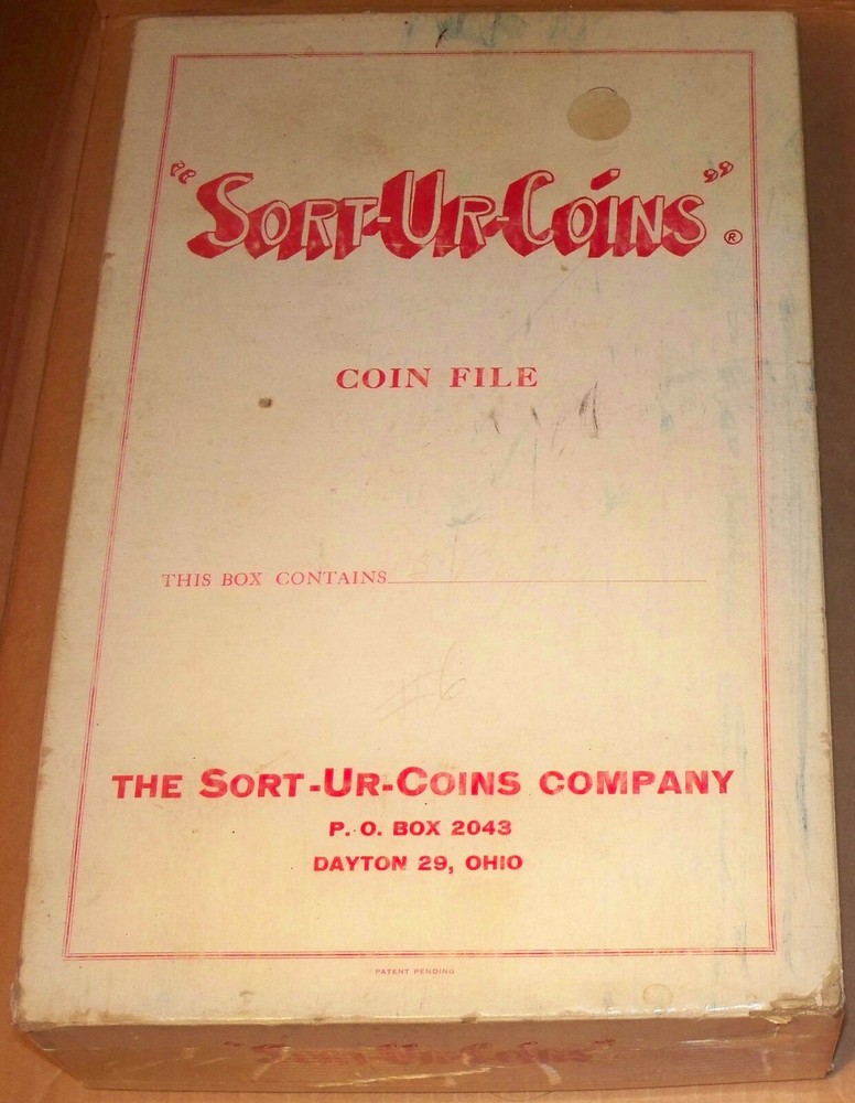 Sort Ur Coins coin file vtg with ALL 39 EMPTY original inner sorting boxes
