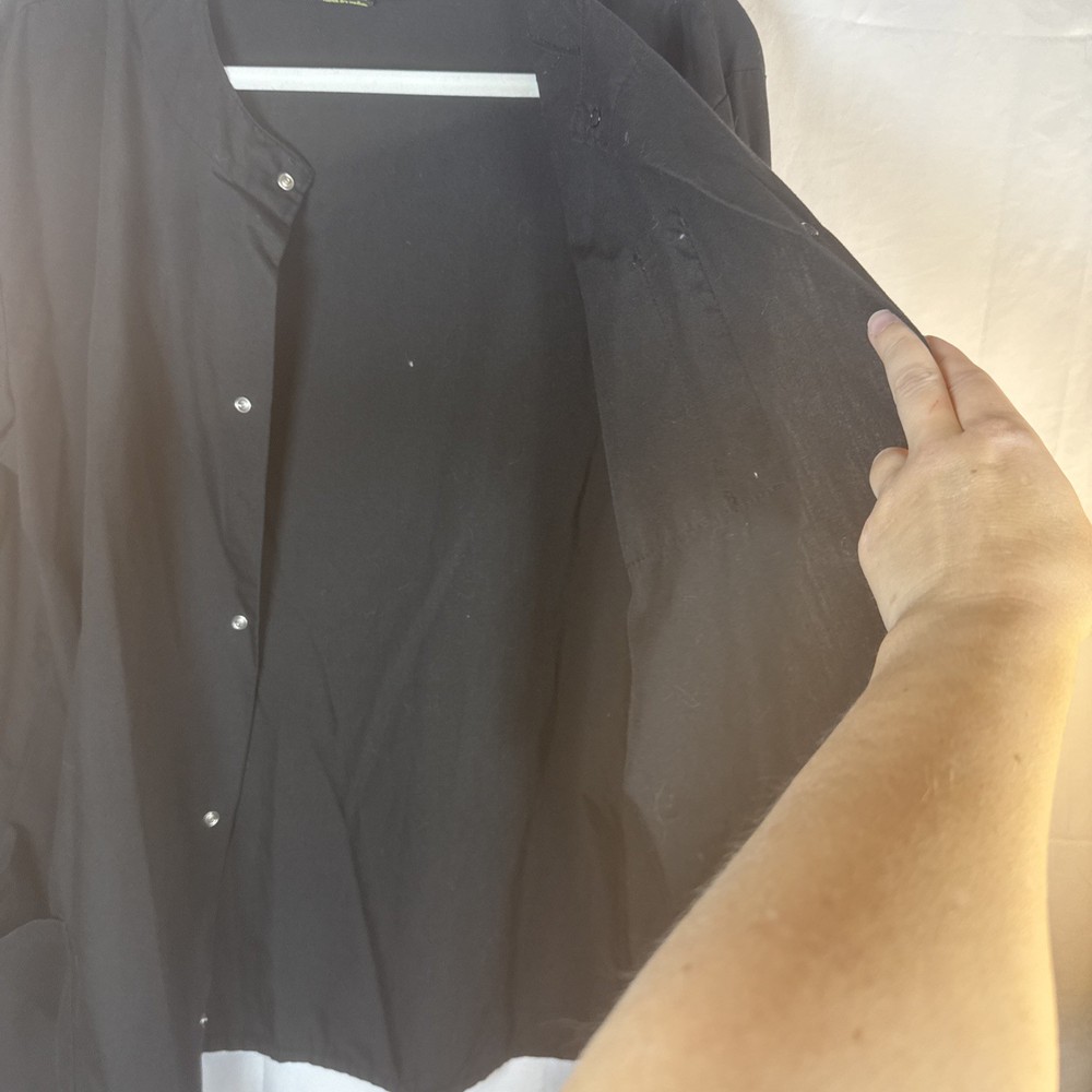Natural Uniforms Natural Comfort Black Scrub Jacket Size Large Preowned