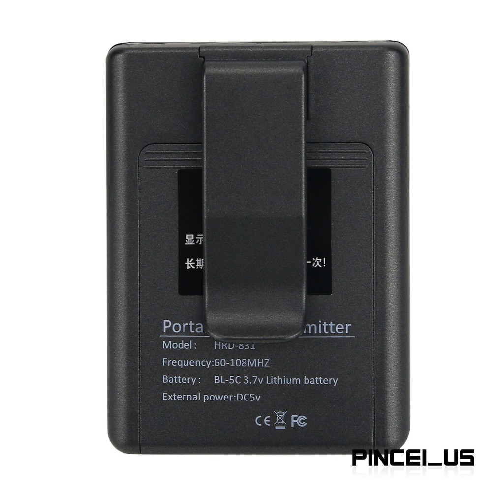 HRD-831 FM Transmitter Broadcast w/ Mic 500M Transmitting Support TF Card Micro