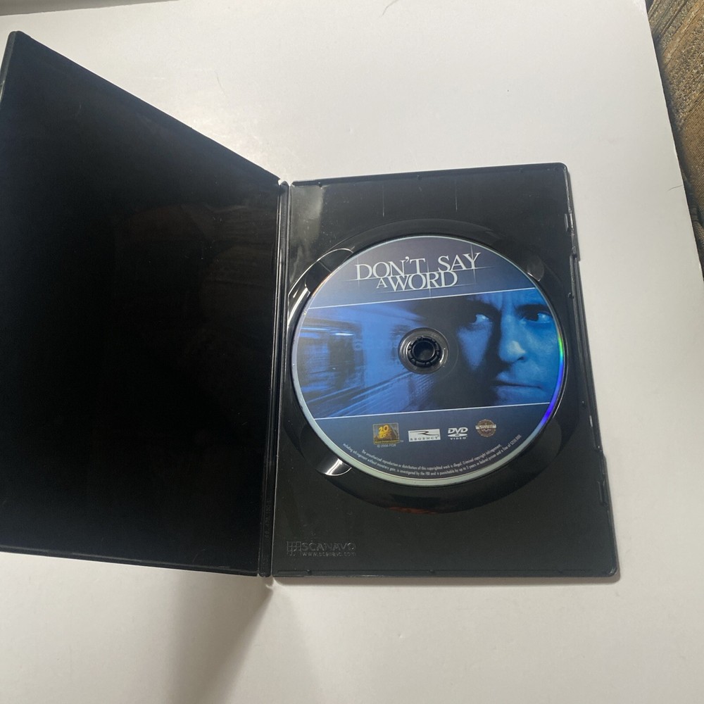 2001 Don't Say a Word Michael Douglas DVD