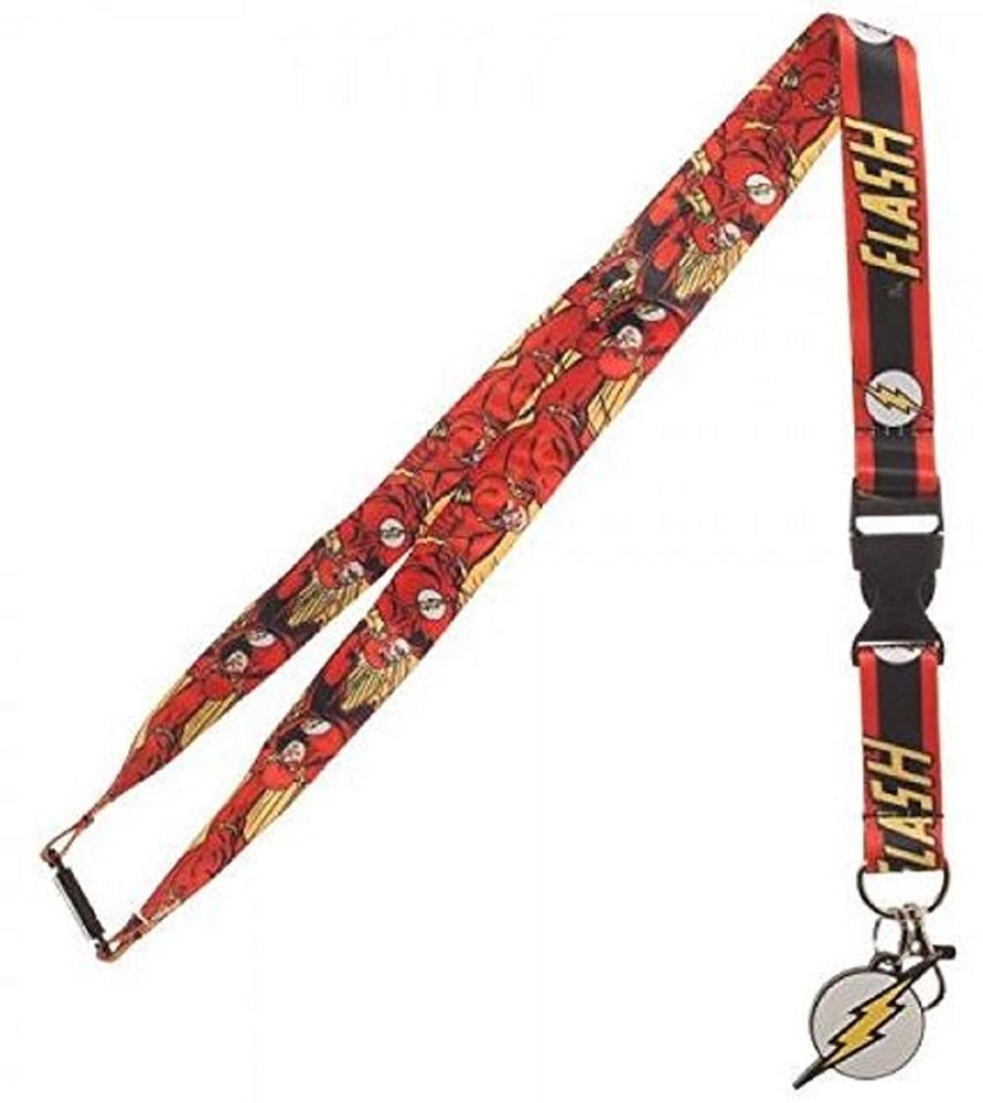 DC Comics Flash Lanyard with ID Holder & Charm New