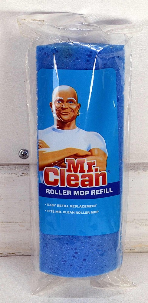 Mr. Clean Roller Mop Refill Sponge Head Easy Replacement Blue Sponge Made in