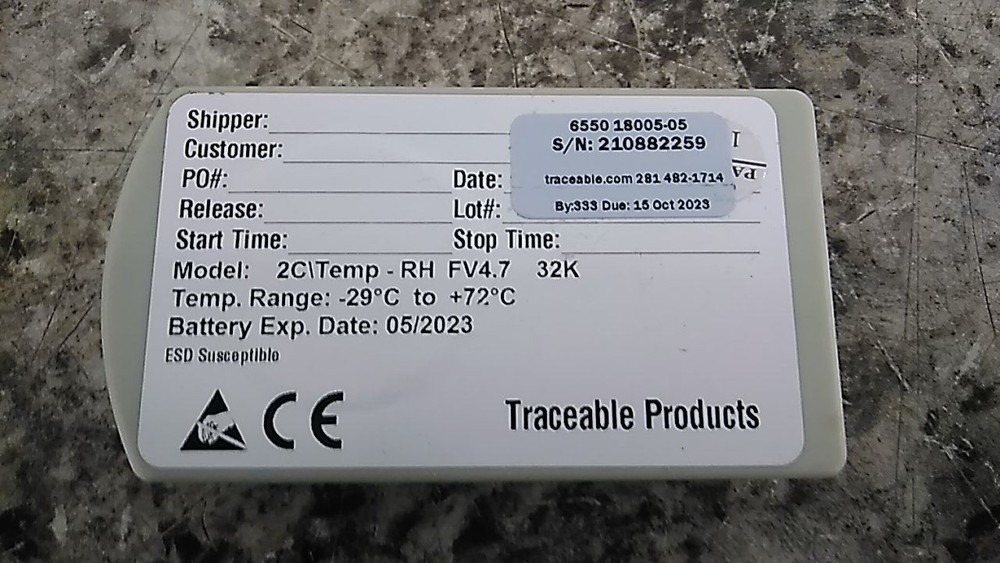 Traceable 6550 -20 to 161 Degrees F Humidity, Temperature Data-Logger