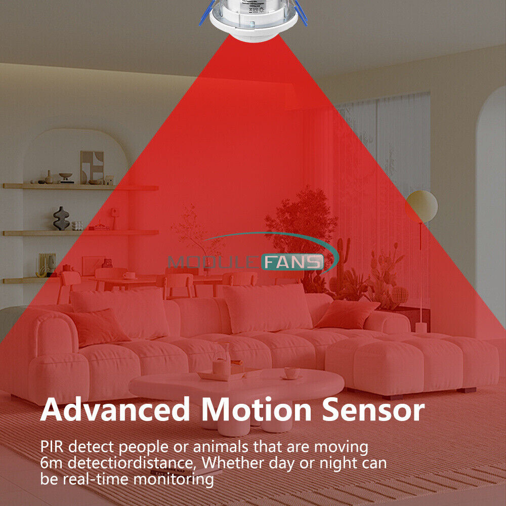 AC220-240V PIR Motion Sensor Detection Embedded Rotary Sensor 360° Motion Sensor