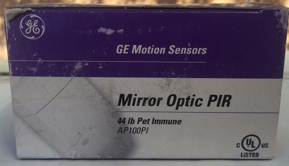 GE AP100PI  Mirror Optic PIR Motion Sensor, With Pet Immunity