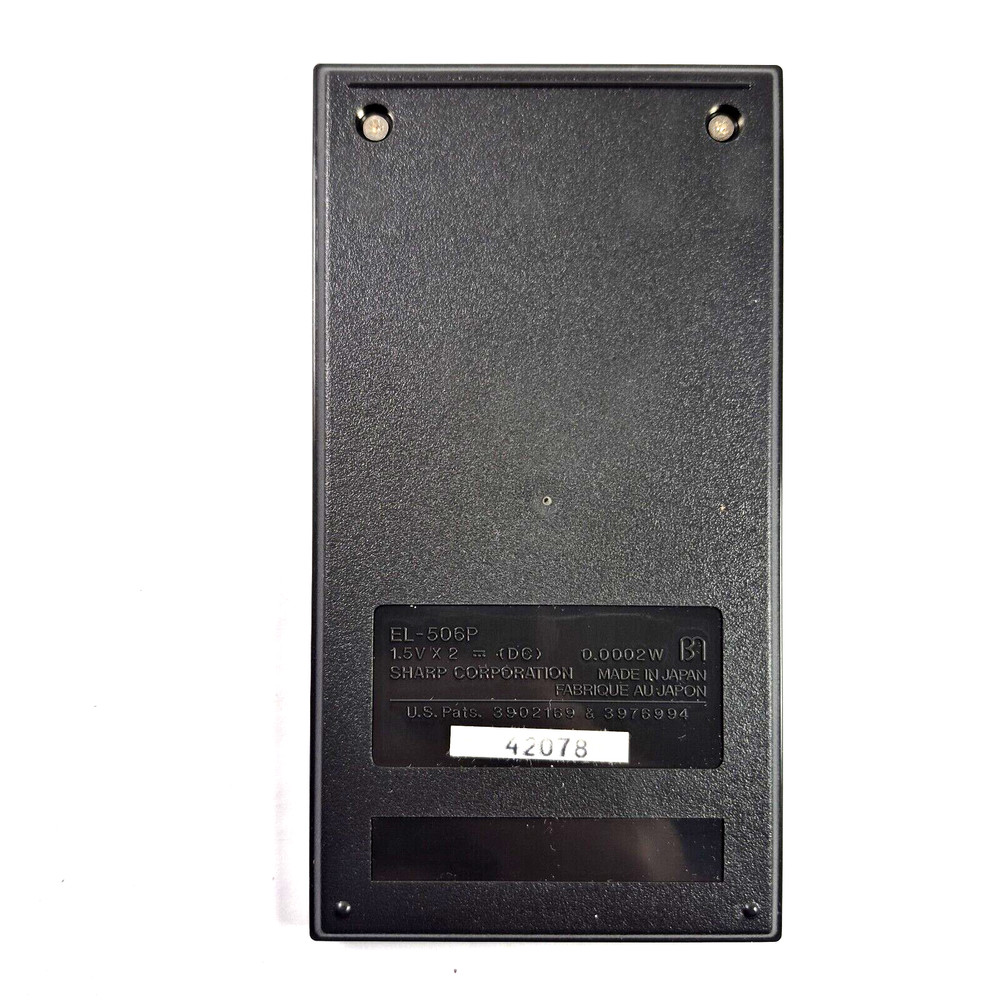 Sharp EL-506P Scientific Calculator Silver Case Tested Vintage