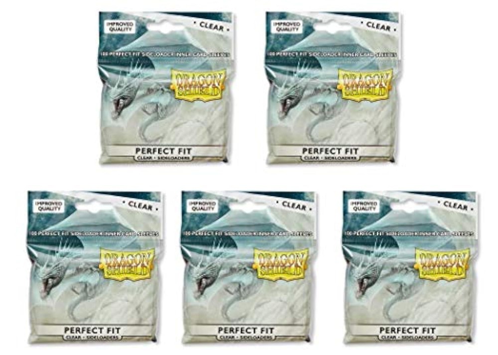 Dragon Shield Side Loader Card Sleeves 500 Clear Sleeves Standard Size Bundle