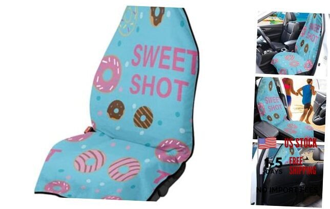 Donut Pattern Single Seat Cover – Breathable and Sweat-Proof, Easy to Install,