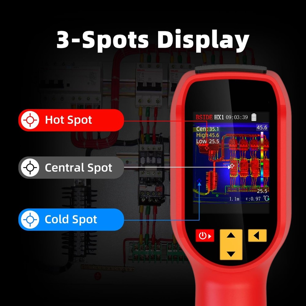 Professional Handheld Infrared Camera with 15 Thermal Palettes for HVAC Experts