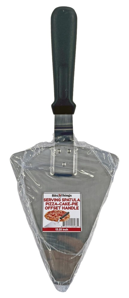 Bits N Things 13.25" Extra Large Pizza/Pie/Cake Server with Black Offset Hand...