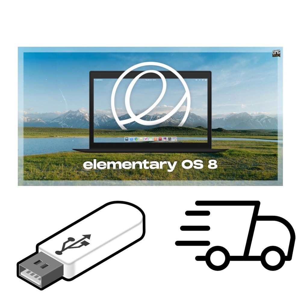 Elementary OS 8.0 64bit USB Drive Linux Live Bootable Installer