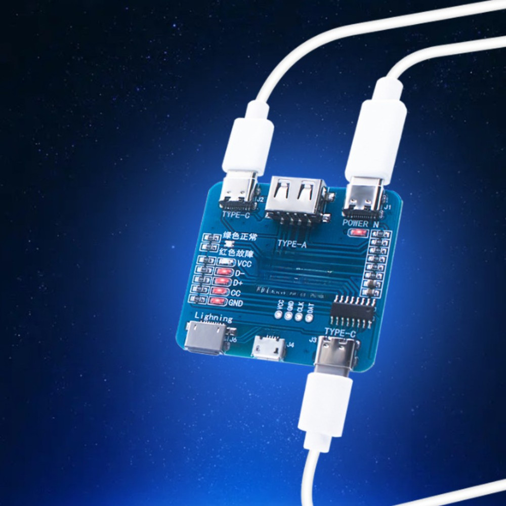 Compact USB Cable Inspector for Fast Charging and Data Transmission Testing