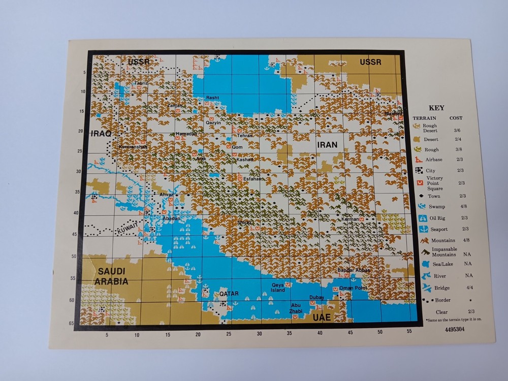 Commodore 64/128 Gulf Strike Computer Game Software Tested/Works Avalon Hill