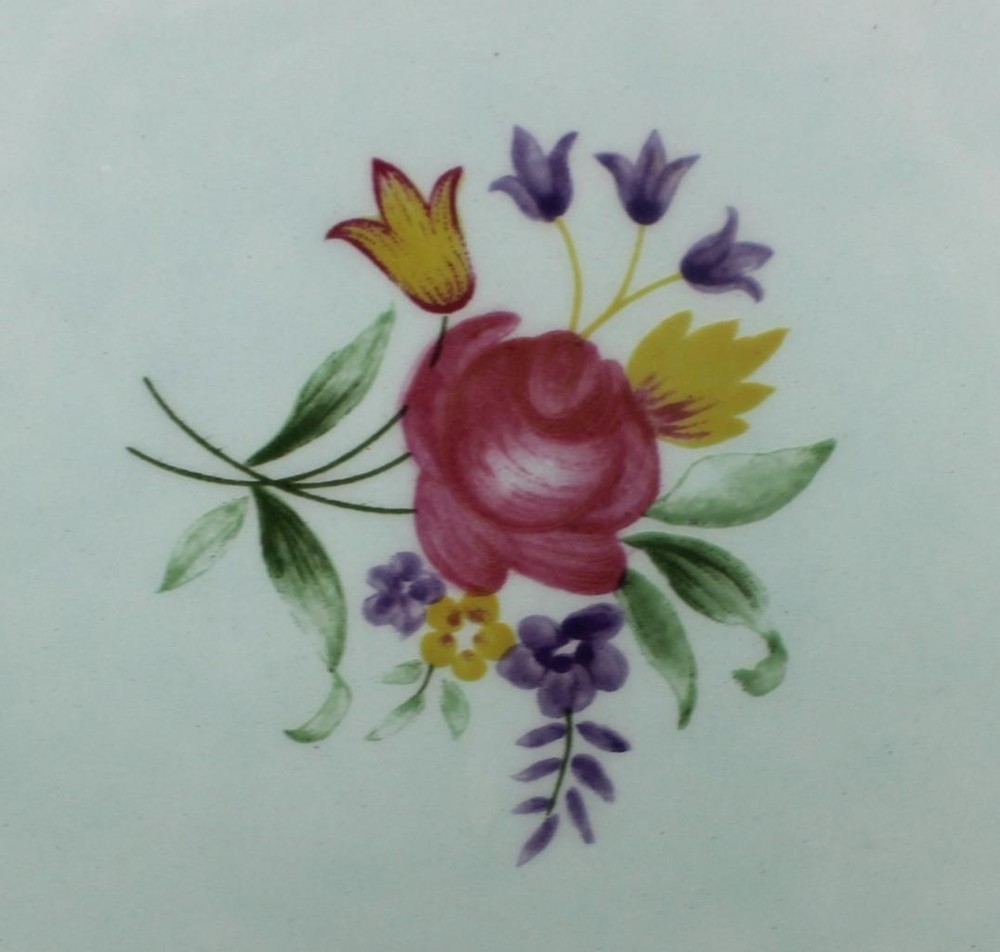 Adams Lowestoft Four Piece Assortment Current Modern Backstamp