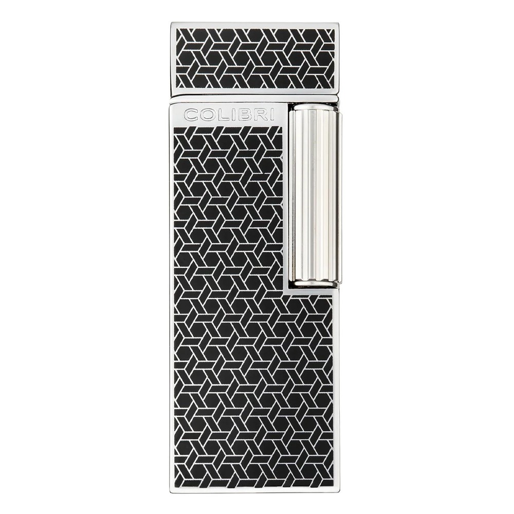Colibri Cigar Lighter Continental Chrome Patterned
