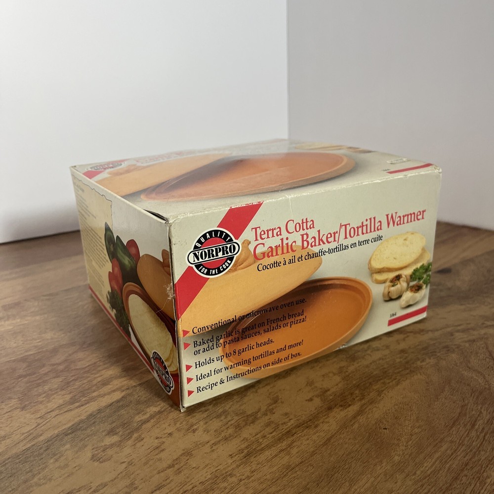 Norpro Garlic Baker Tortilla Warmer Kitchen Bakeware NOS