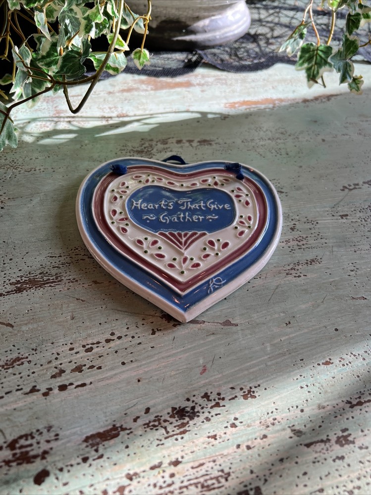 Jo Ann Duban Decorative Tile Wall Hanging--Heart Shape