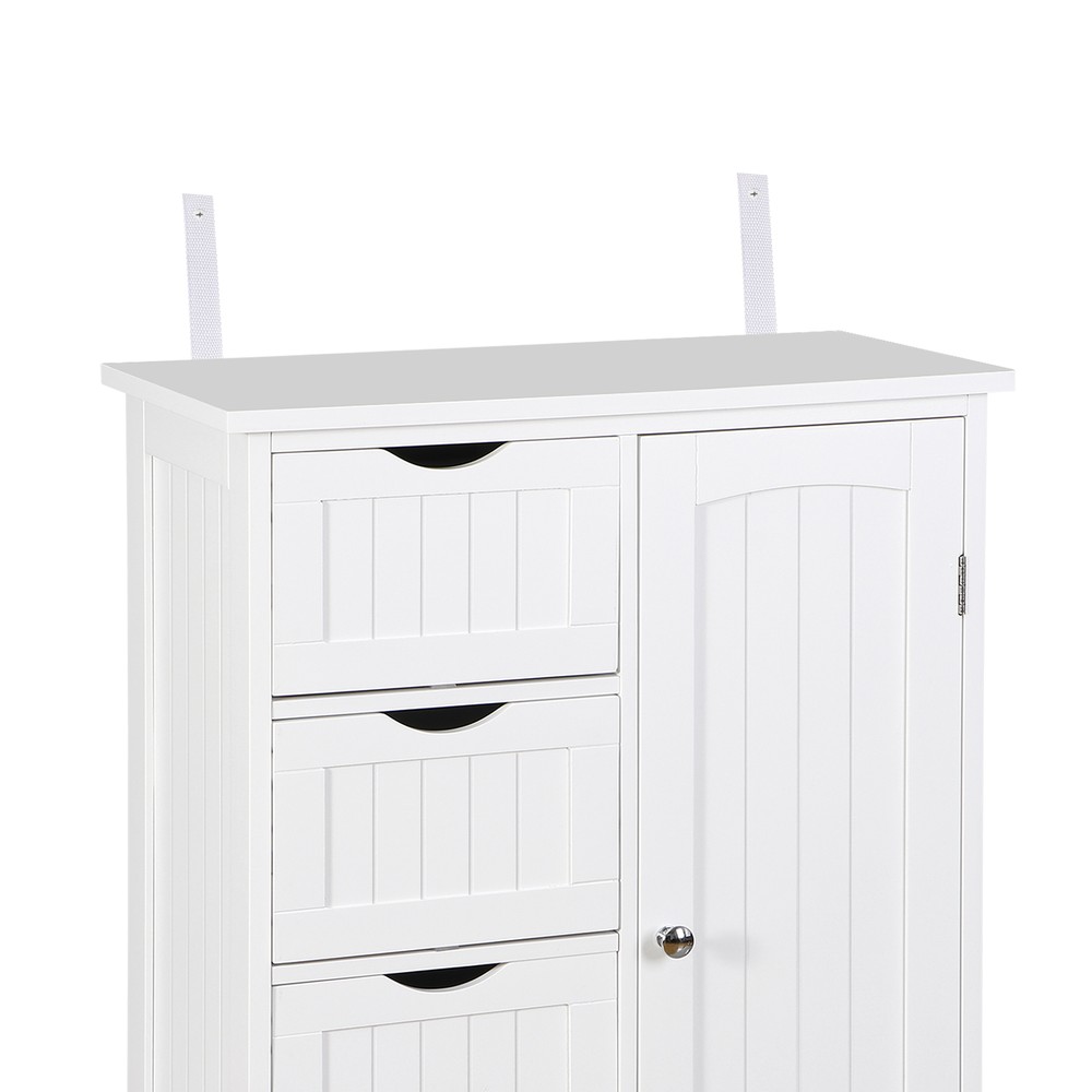 Bathroom Storage Cabinet Freestanding Floor Storage Cupboard Adjustable Shelf
