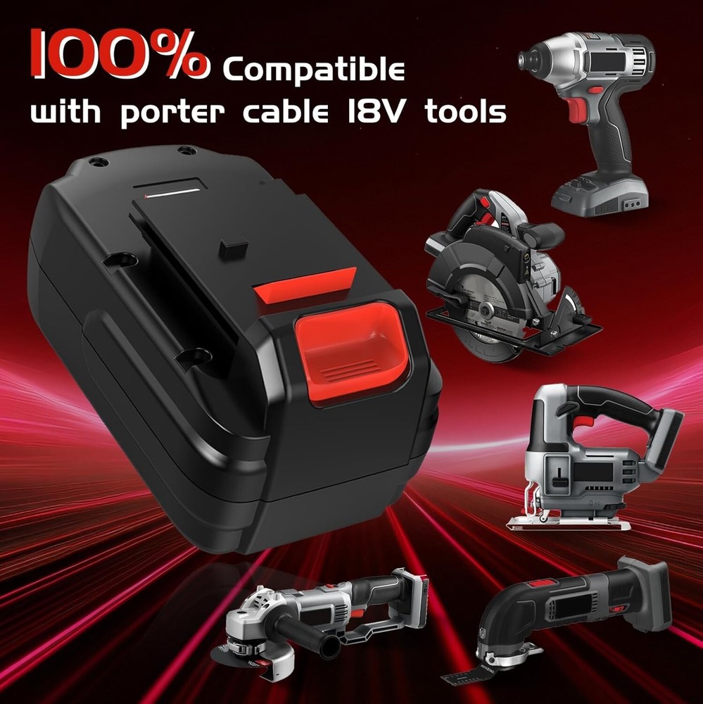 2Pack 18V 4.5Ah Replace Battery for Porter Cable PC18B 18-Volt Cordless Tools