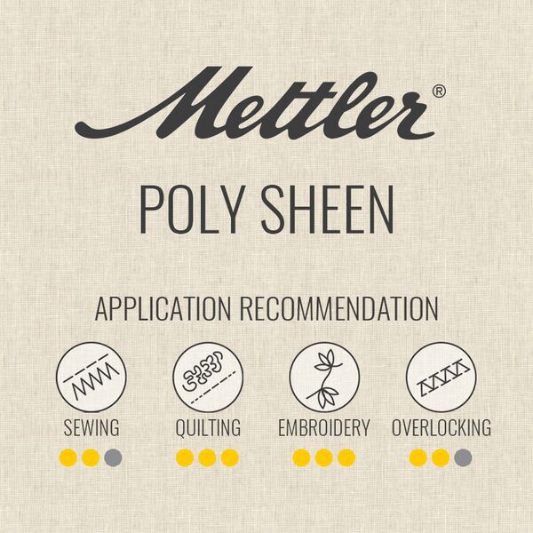 Mettler POLY SHEEN 100% Trilobal Polyester Machine Embroidery Thread 875yd Spool