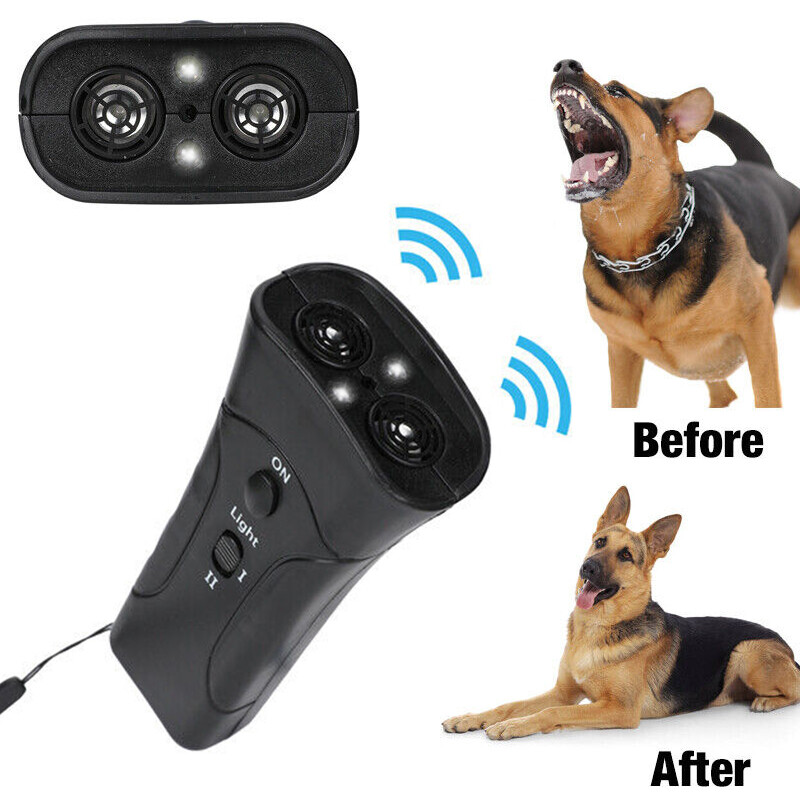 LED Ultrasonic Anti Bark Control Stop Barking Pet Dog Training Repeller Device