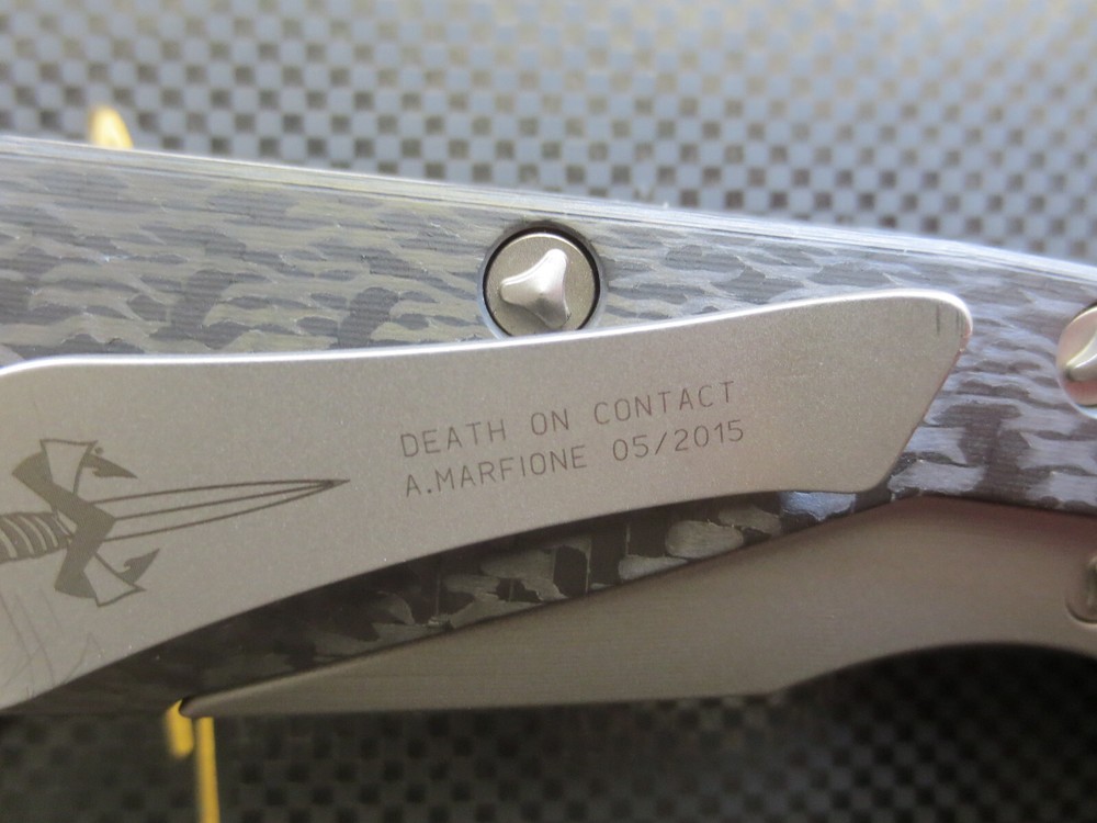 Marfione Custom DOC Folding Knife Carbon Fiber 2015