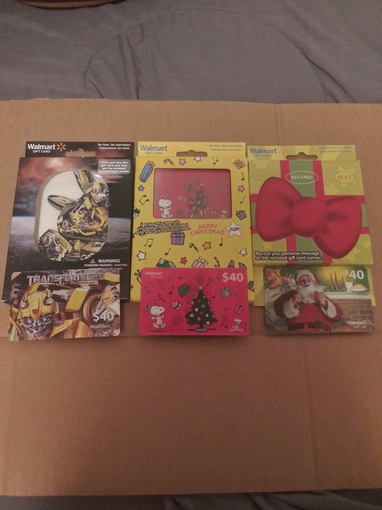 Transformers, Snoopy & Personal Message Walmart Unused Gift Cards - No Value