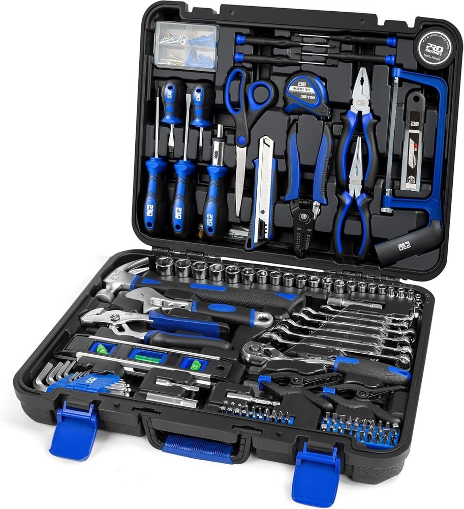 259-Piece Tool Kit, General Household Hand Tool Set with Plastic Storage Toolbox