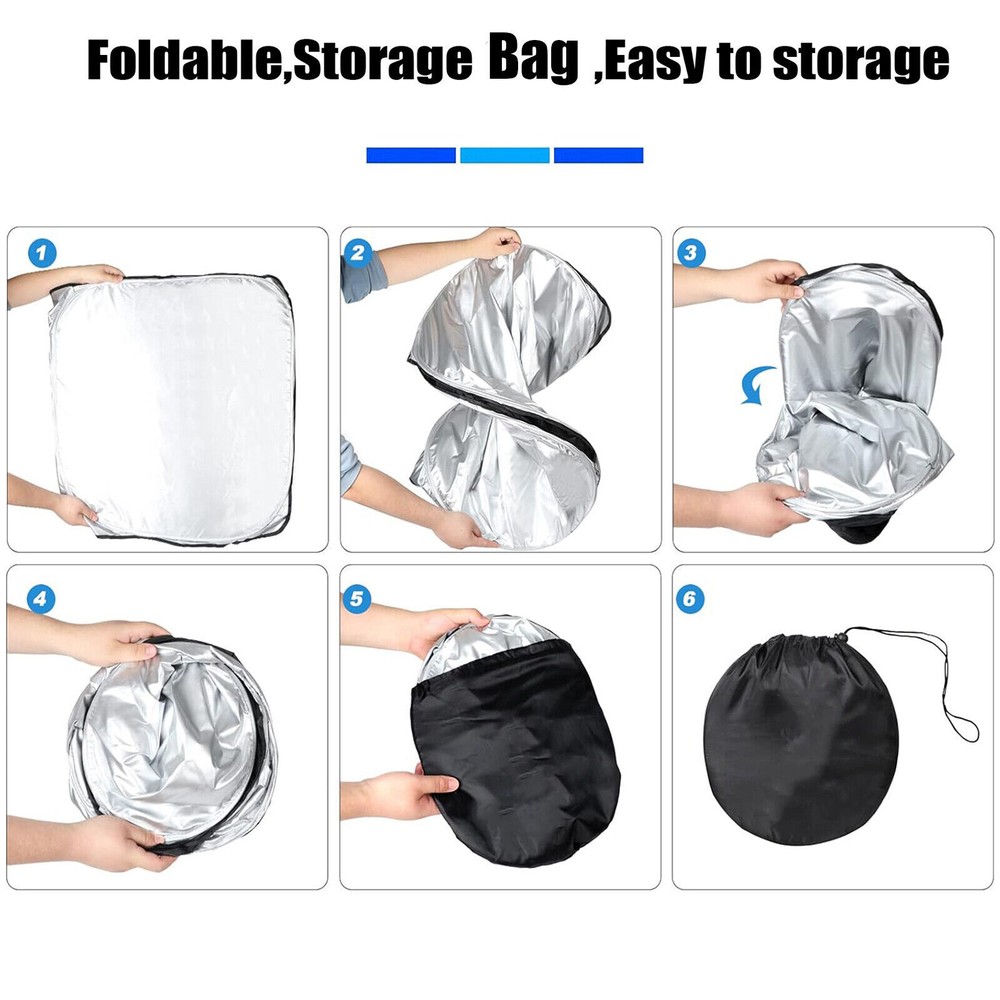 windshield Foldable sun shade & Storage Bag Custom Fits 2003-2007 Hummer H2