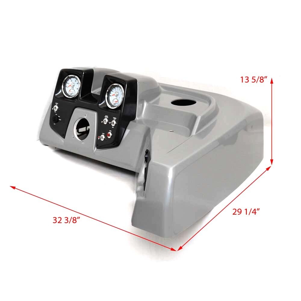 Tracker Boat Dash Console Panel 307954 | 32 3/8 x 13 5/8 Inch Silver