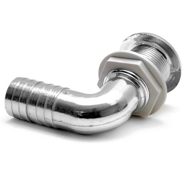 Triton Boat Elbow Thru Hull 1909754 | 1 1/8 Inch Chrome Plastic
