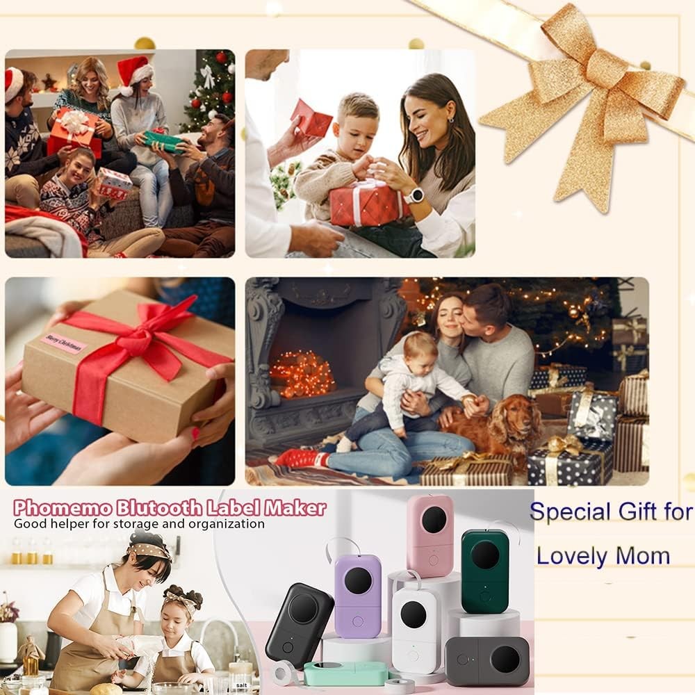 Bluetooth Mini Label Maker for Kids School Items, Inkless Thermal Label Printer