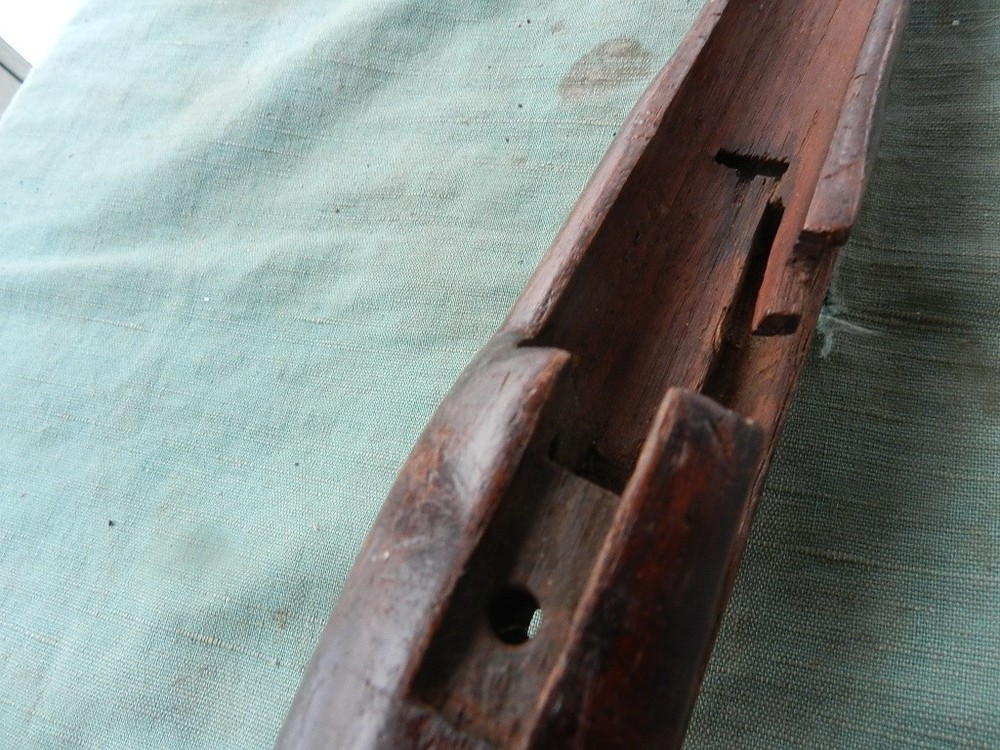 Early walnut flintlock pistol stock