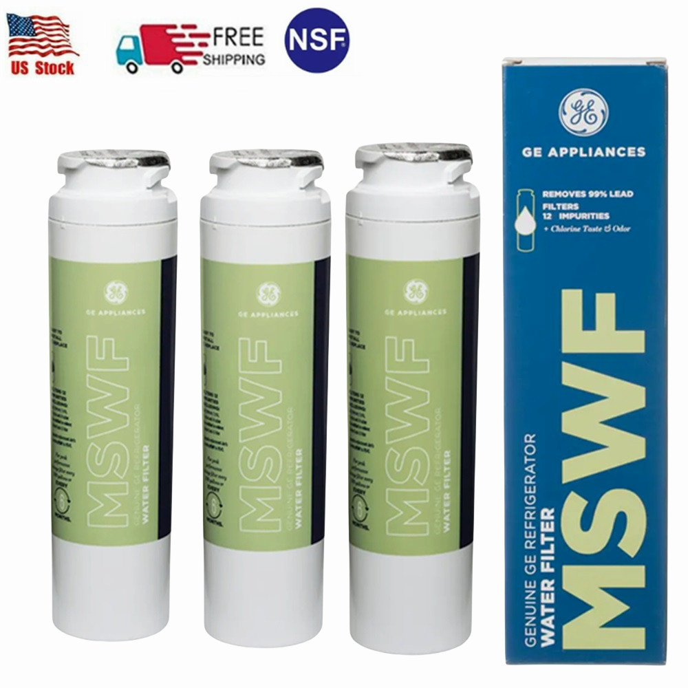 3 PACK GE MSWF SmartWater Refrigerator Replacement Water Filter New, USA