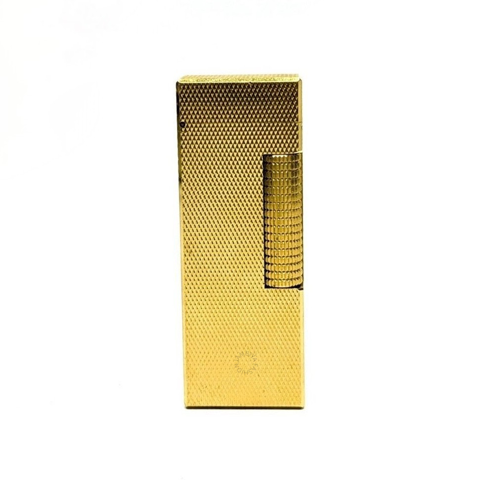 Dunhill Rollagas Barley Pattern Lighter Gold-Plated Swiss Made 90s Fully Working