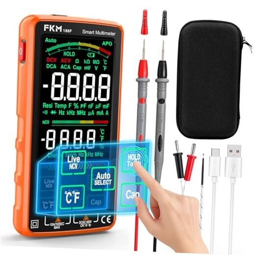 Pro Digital Multimeter, Digital Multimeter（5″ Backlit Color Touch Screen）